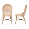 Baxton Studio Jelita Modern Bohemian Natural Brown Rattan 2-Piece Dining Chair Set 231-2PC-13233-ZORO - alternate 5